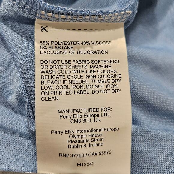 PGA‎ Tour Men's XL Long Sleeve Blue Performance Golf Polo NWOT - Picture 3 of 7